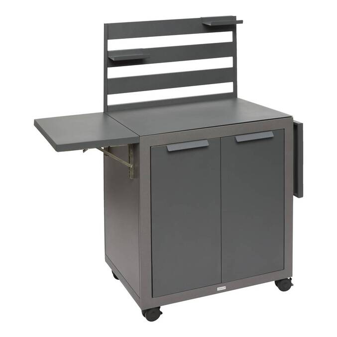Carrinho de jardim para plancha OXYANA Grafite 154 x 134 x 60 cm - Aço galvanizado, Tratamento antiferrugem reforçado Grafite