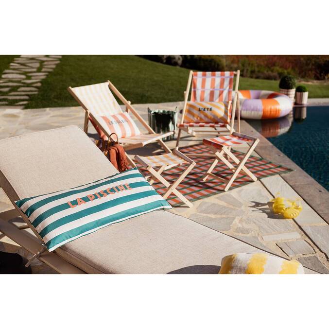 Almofada de exterior retangular POOLSIDE Terracota 50 x 30 cm - Poliéster Terracota