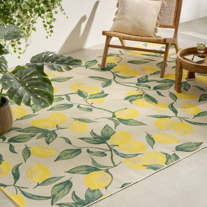Tapete de exterior Amarelo 300x200 cm - Polipropileno Amarelo