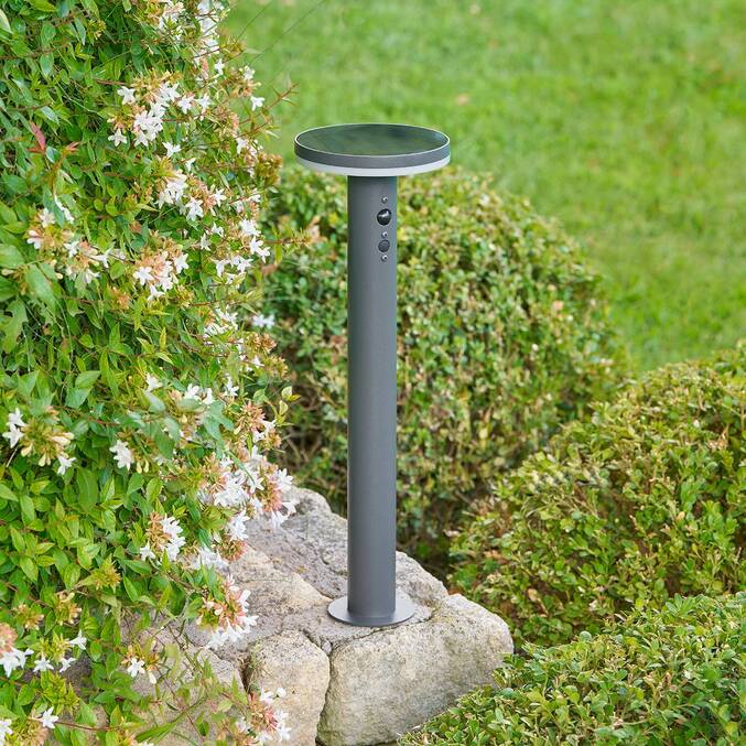Baliza solar de exterior DETEKT Grafite D.15,5 cm - Alumínio Grafite