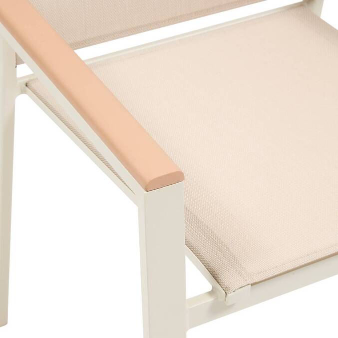 Poltrona de jardim ESSENTIA Argila Alumínio tratado com epóxi, Acácia certificada FSC®, Texaline Argila