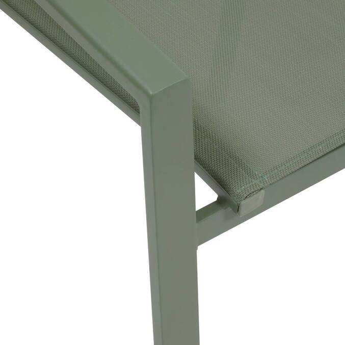 Poltrona de jardim ESSENTIA Verde louro Alumínio tratado com epóxi, Acácia certificada FSC®, Texaline Louro
