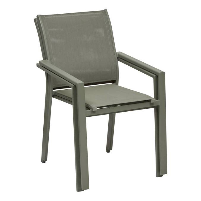 Poltrona de jardim ESSENTIA Verde louro Alumínio tratado com epóxi, Acácia certificada FSC®, Texaline Louro