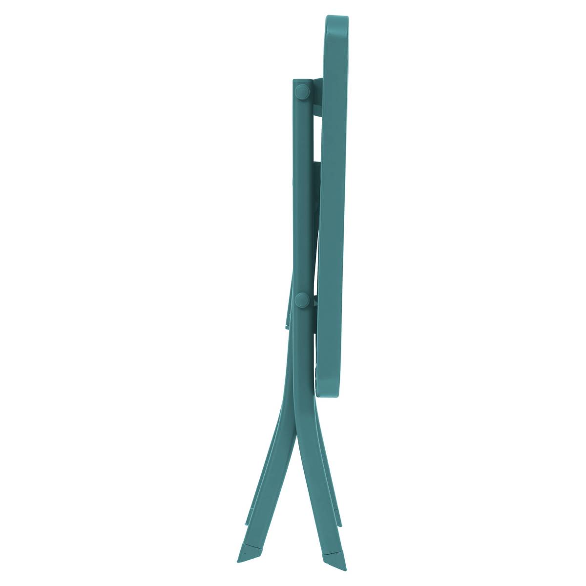 Mesa auxiliar de jardim dobrável quadrada GREENSBORO Verde opala 40 x 40 cm - Aço, Tratamento antiferrugem reforçado Verde opala