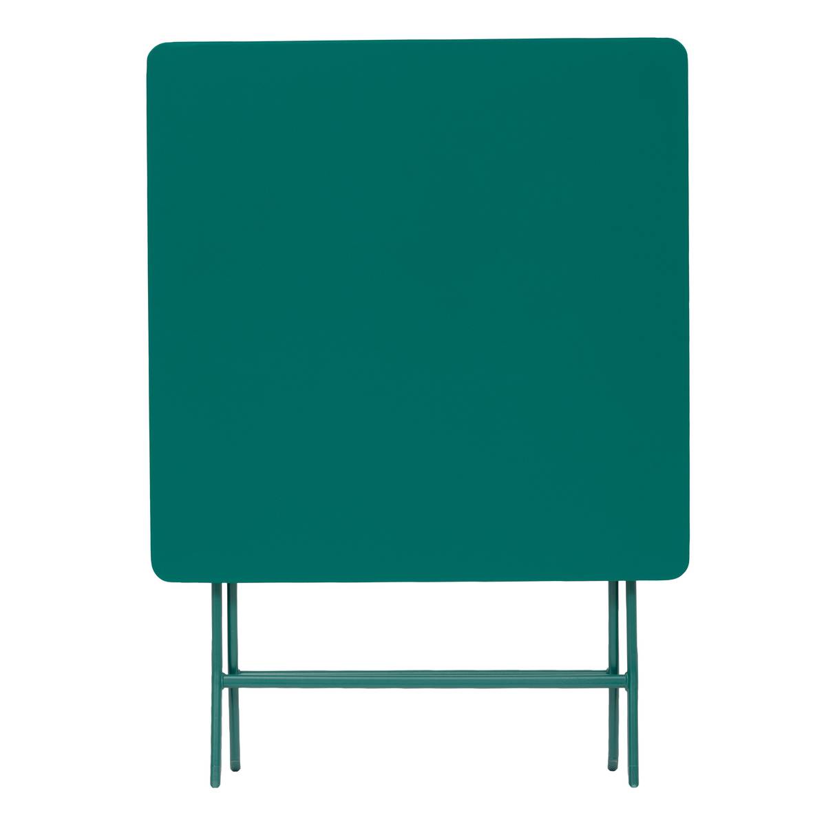 Mesa de varanda dobrável GREENSBORO Verde opala 2 lugares - Aço, Tratamento antiferrugem reforçado Verde opala