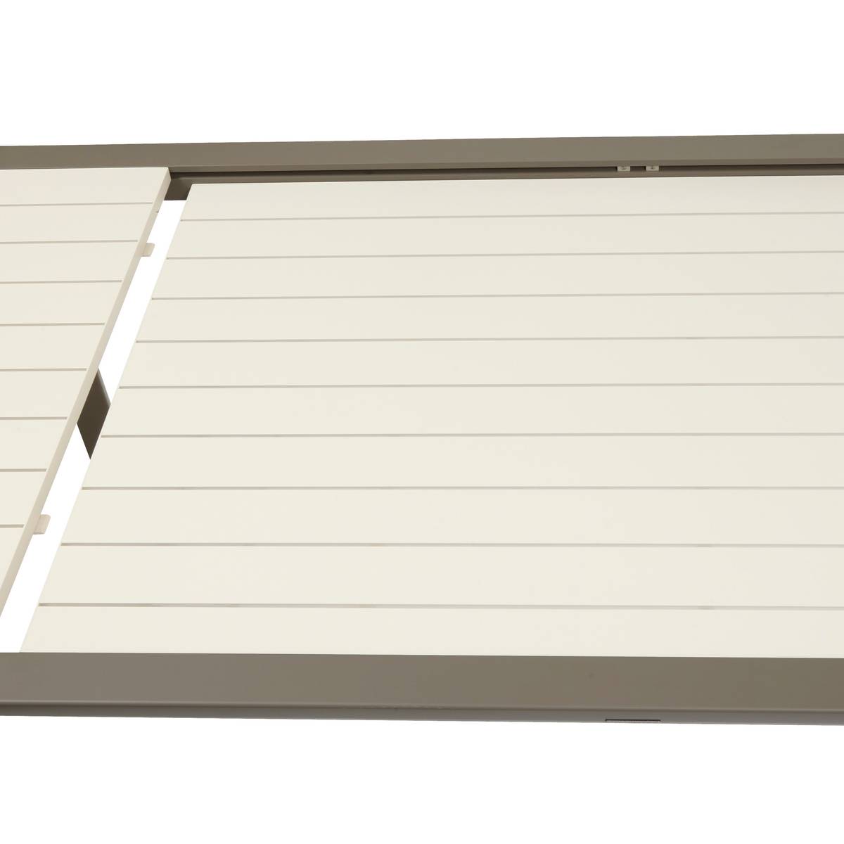 Mesa de jardim retangular extensível LUZANE Argila / Café 12 lugares - Alumínio Argila / Café
