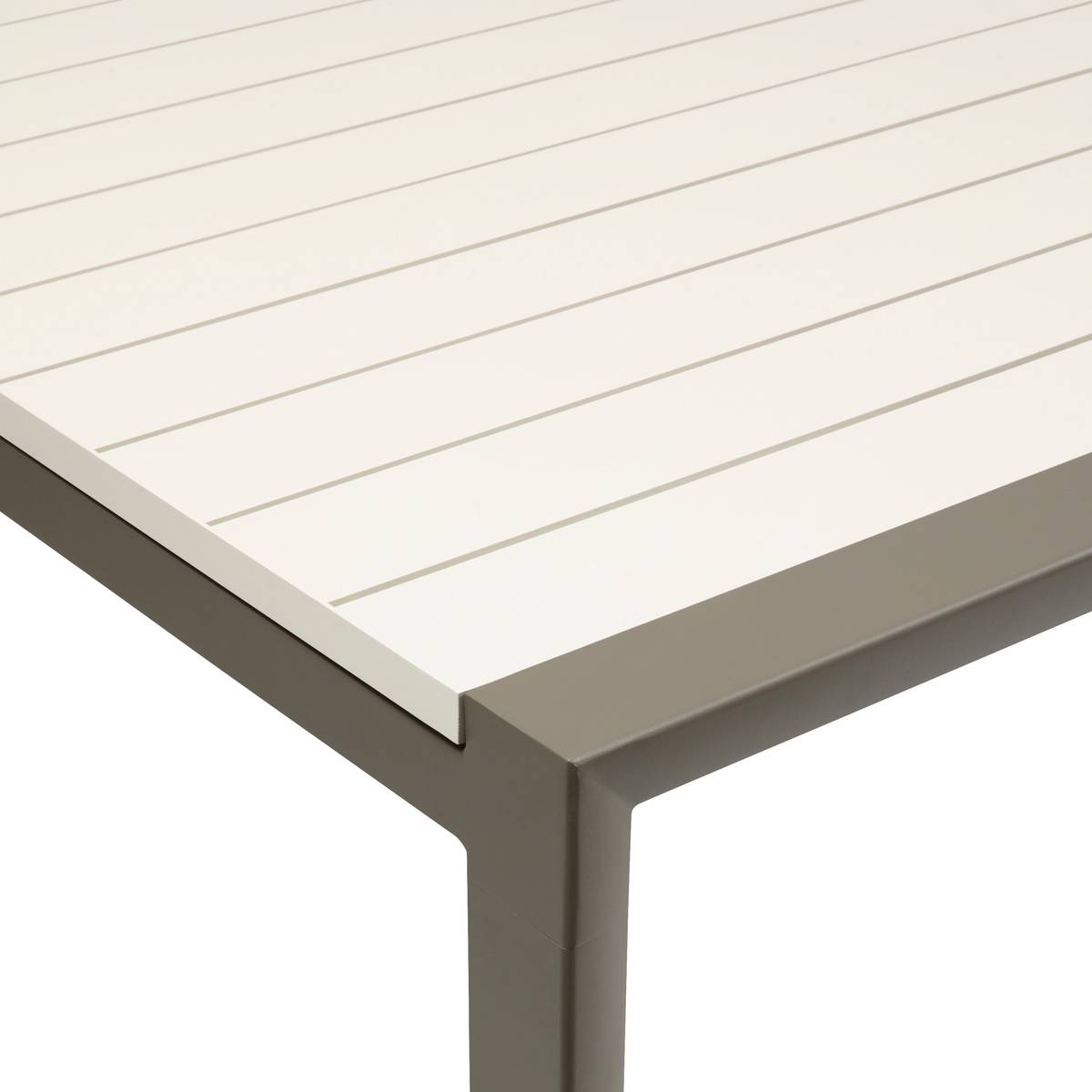 Mesa de jardim retangular extensível LUZANE Argila / Café 12 lugares - Alumínio Argila / Café