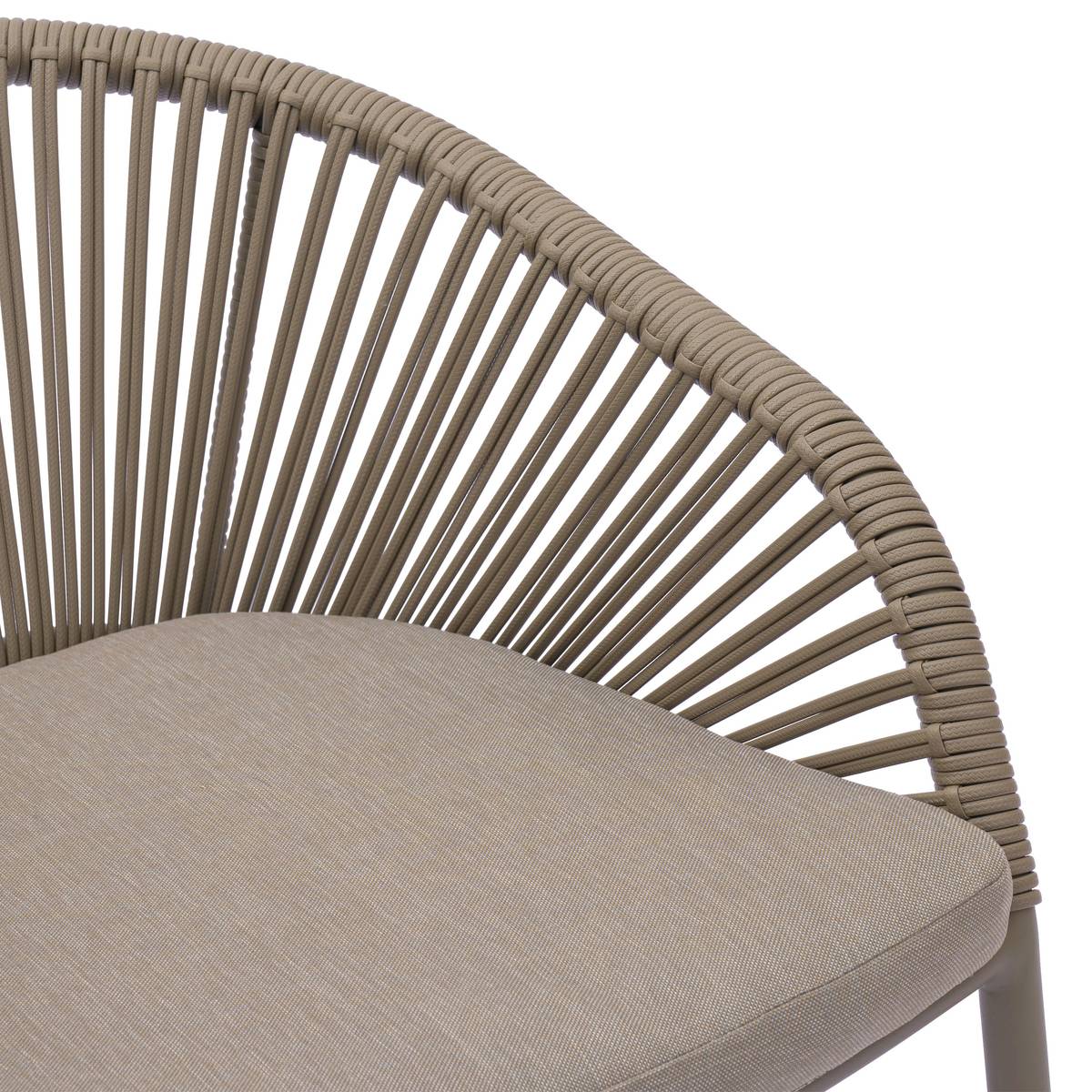 Poltrona de jardim ORYON Café Alumínio tratado com epóxi, Olefina Café