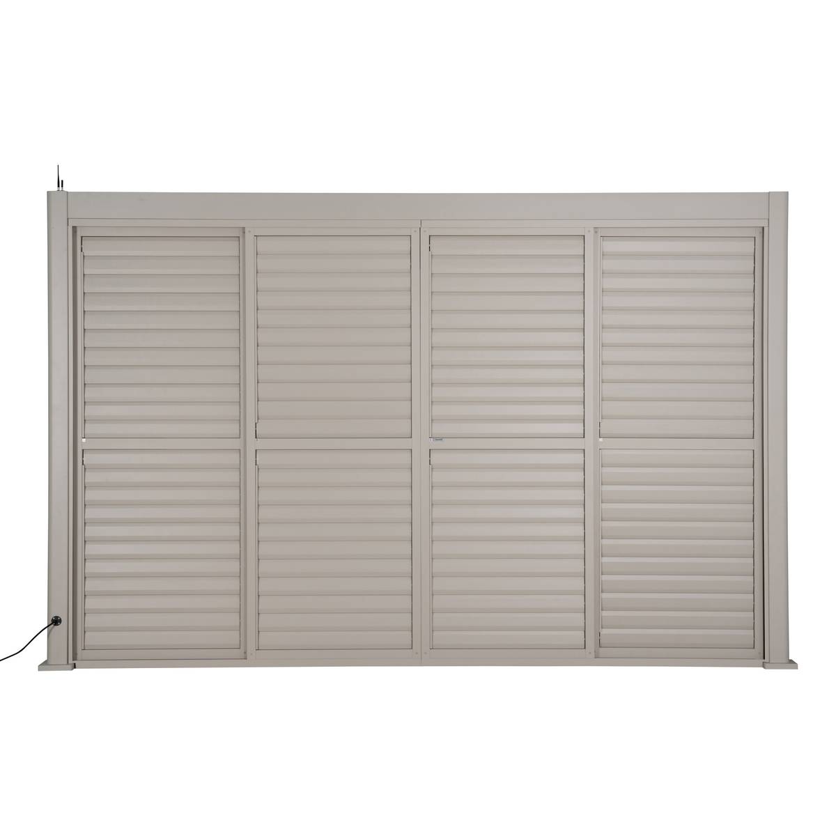 Persiana deslizante EVORA Argila Para EVORA Lado 4 m - 2,4 x 3,7 m - Alumínio tratado com epóxi Argila