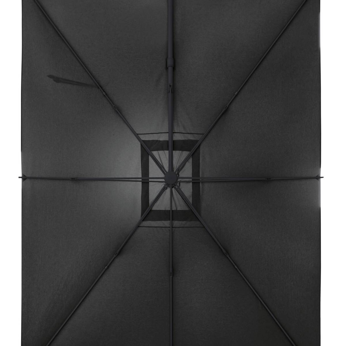 Guarda-sol lateral retangular inclinável MELHIA Antracite 4 x 3 m - Alumínio, Aço, Olefina Antracite