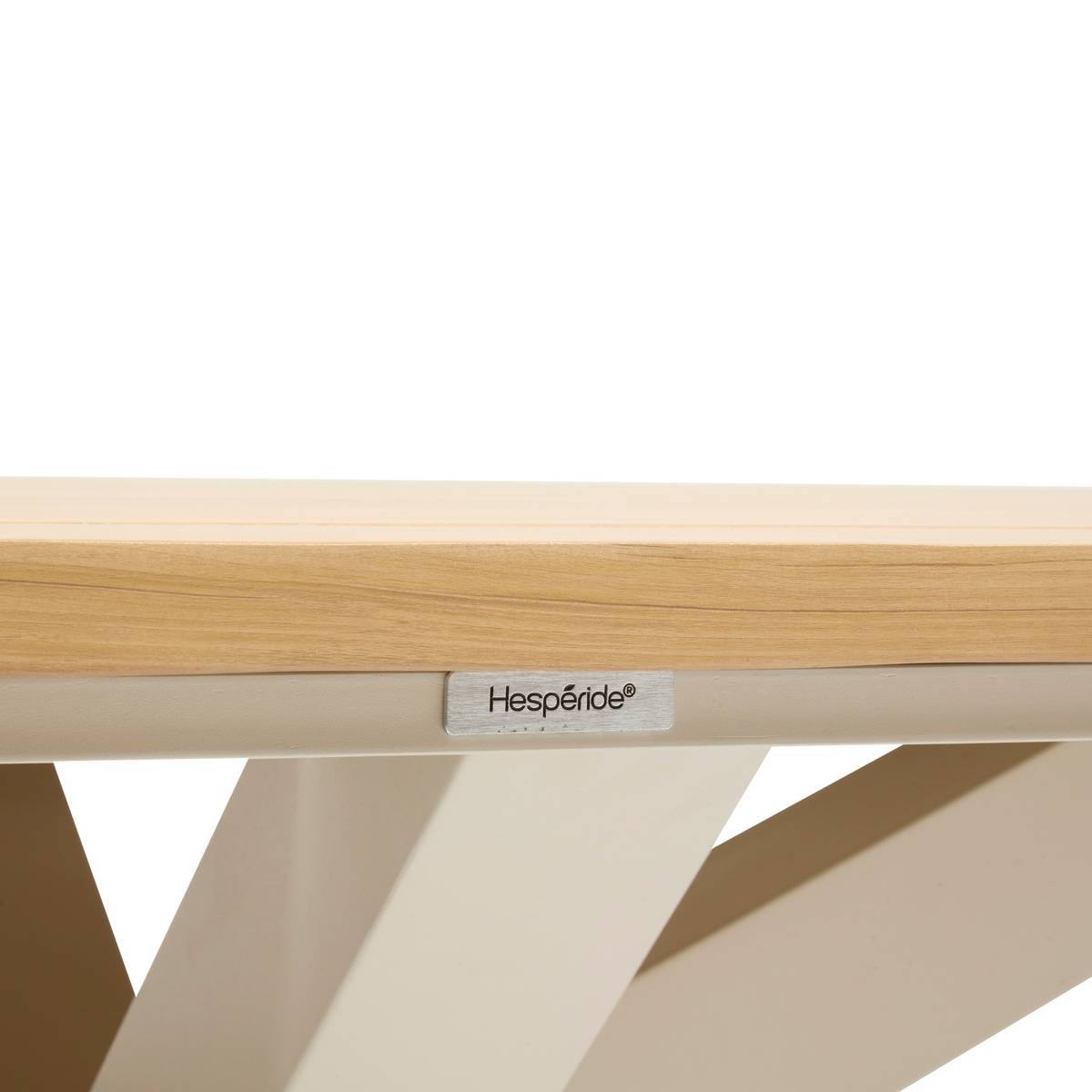 Mesa de jardim retangular ORACLION Nogueira / Argila 10 lugares - Alumínio tratado com epóxi Noz / Argila