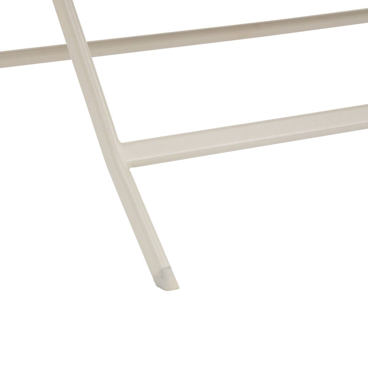 Mesa de jardim retangular dobrável AZUA Espelta / Argila 6 lugares - Alumínio tratado com epóxi, Vidro Espelta / Argila