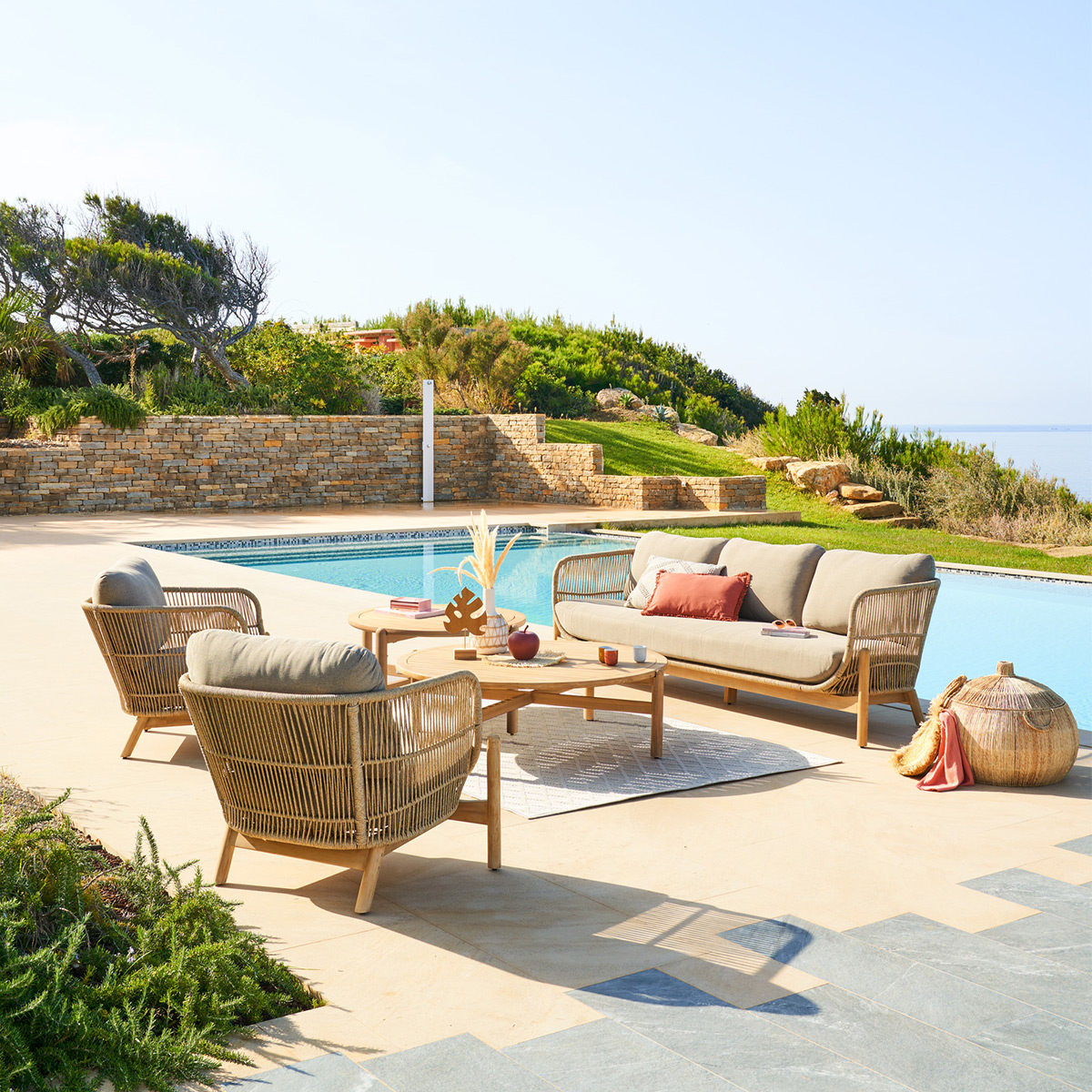 Conjunto de jardim DEONA Savana 5 lugares - Acácia certificada FSC® Acácia
