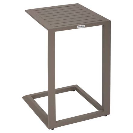 Mesa auxiliar de jardim quadrada ÉVASION Café 38 x 38 cm - Alumínio tratado com epóxi