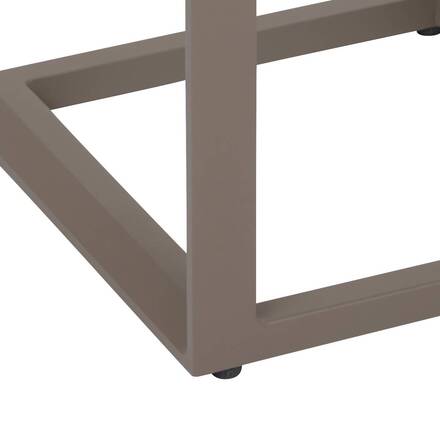 Mesa auxiliar de jardim quadrada ÉVASION Café 38 x 38 cm - Alumínio tratado com epóxi