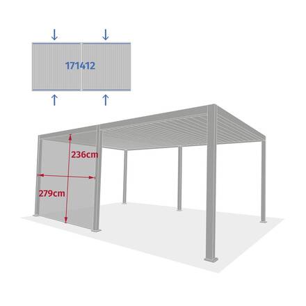 Toldo EVORA Argila Para EVORA Lado 3 m - 2,7 m - Alumínio, Texaline
