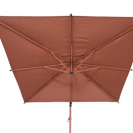 Guarda-sol lateral quadrado MANOA Mogno 2,5 x 2,5 m - Aço, Poliéster