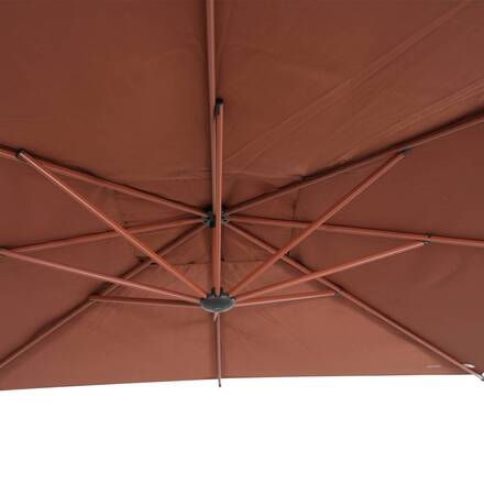 Guarda-sol lateral quadrado MANOA Mogno 2,5 x 2,5 m - Aço, Poliéster