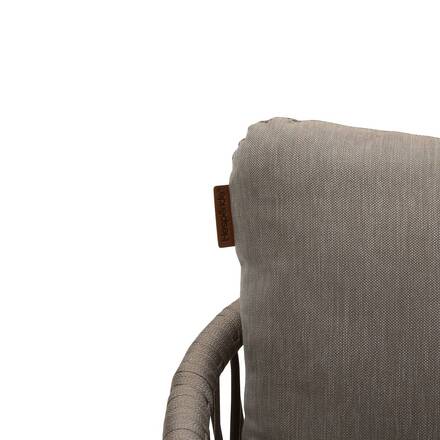 Conjunto de 2 poltronas de jardim ORIENGO Macchiato / Café Alumínio tratado com epóxi, Poliéster