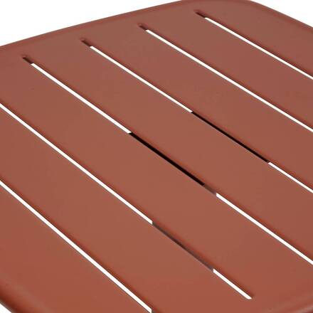 Mesa de jardim quadrada ALEGORIA Mogno 2 lugares - Aço com tratamento epóxi, tratamento antiferrugem reforçado