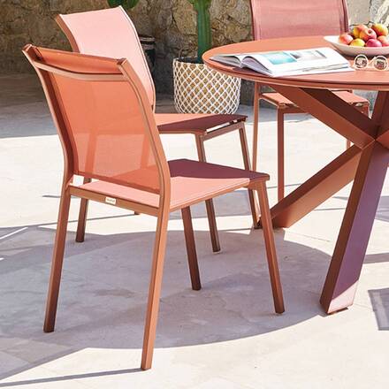 Cadeira de jardim ESSENTIA Mogno Alumínio tratado com epóxi, Texaline