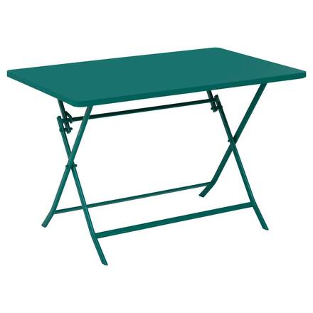 Mesa de varanda dobrável GREENSBORO Verde opala 4 lugares - Aço, Tratamento anti-ferrugem reforçado