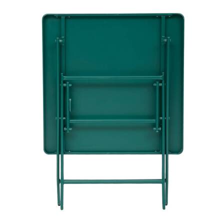 Mesa de varanda dobrável GREENSBORO Verde opala 2 lugares - Aço, Tratamento antiferrugem reforçado
