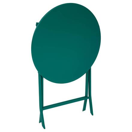 Mesa de varanda dobrável GREENSBORO Verde opala 2 lugares - Aço, Tratamento antiferrugem reforçado