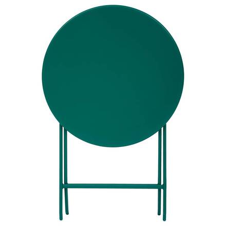 Mesa de varanda dobrável GREENSBORO Verde opala 2 lugares - Aço, Tratamento antiferrugem reforçado