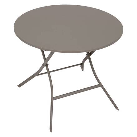 Mesa de varanda dobrável GREENSBORO Café 4 lugares - Aço, Tratamento anti-ferrugem reforçado