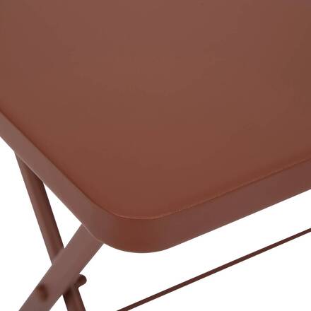 Mesa de varanda dobrável GREENSBORO Mogno 4 lugares - Aço, Tratamento anti-ferrugem reforçado