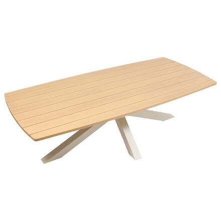 Mesa de jardim retangular ORACLION Nogueira / Argila 10 lugares - Alumínio tratado com epóxi