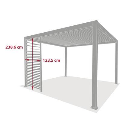 Persiana fixa EVORA Argila Para EVORA Lateral 4 m - 1/3 lateral - 1,2 x 2,3 m - Alumínio com tratamento epóxi