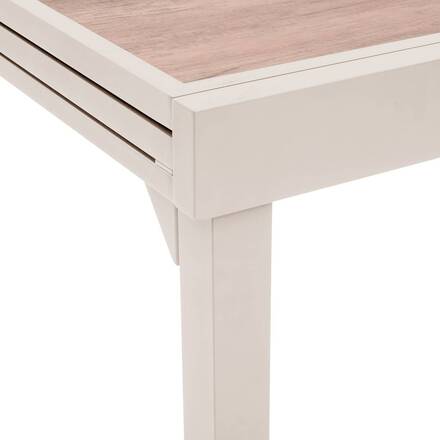 Mesa de jardim retangular extensível PIAZZA Espelta / Argila 12 lugares - Alumínio com tratamento epóxi, Vidro temperado