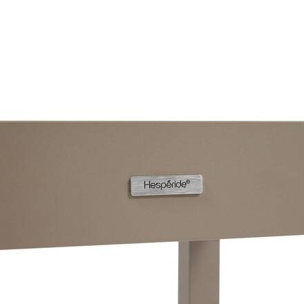 Mesa de jardim quadrada extensível PIAZZA Trufa / Café 8 lugares - Alumínio tratado com epóxi, Vidro temperado