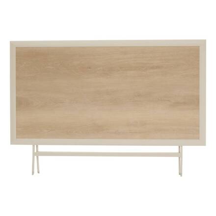 Mesa de jardim retangular dobrável AZUA Espelta / Argila 6 lugares - Alumínio tratado com epóxi, Vidro