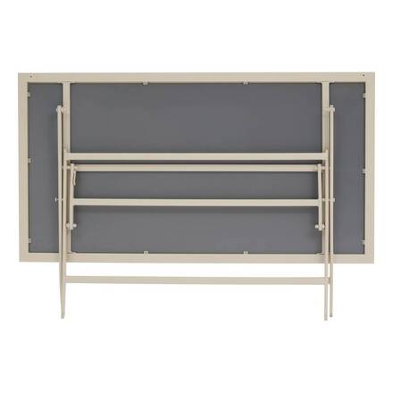 Mesa de jardim retangular dobrável AZUA Espelta / Argila 6 lugares - Alumínio tratado com epóxi, Vidro