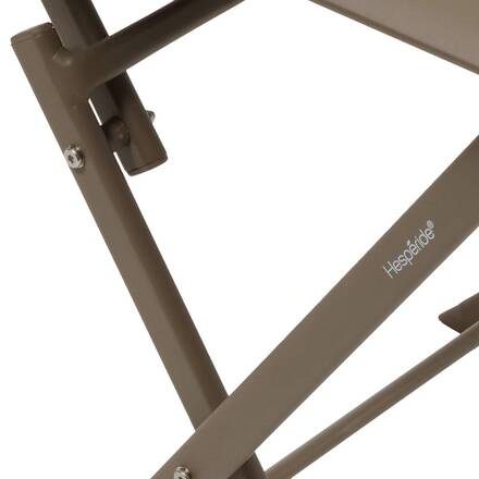 Mesa de jardim quadrada dobrável AZUA Trufa / Café 2 lugares - Alumínio tratado com epóxi, Vidro