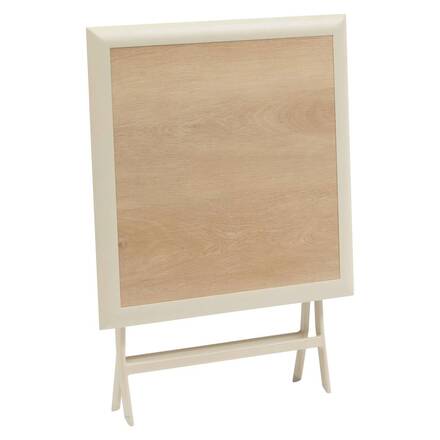 Mesa de jardim quadrada dobrável AZUA Espelta / Argila 2 lugares - Alumínio tratado com epóxi, Vidro