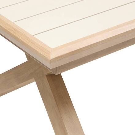 Mesa de jardim retangular extensível AXIOME Argila / Honey 10 lugares - Alumínio tratado com epóxi