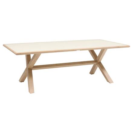 Mesa de jardim retangular AXIOME Argila / Honey 8 lugares - Alumínio tratado com epóxi