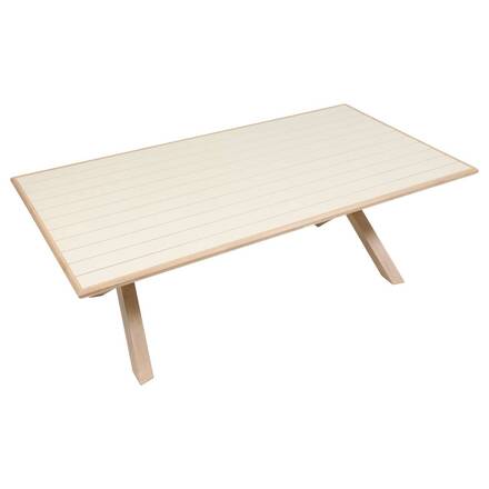 Mesa de jardim retangular AXIOME Argila / Honey 8 lugares - Alumínio tratado com epóxi