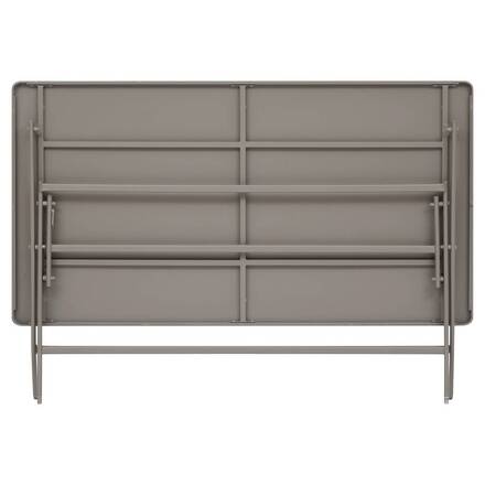 Mesa de varanda dobrável GREENSBORO Café 6 lugares - Aço, Tratamento anti-ferrugem reforçado