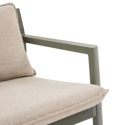 Conjunto de jardim FLOVIA Verde louro 4 lugares - Alumínio tratado com epóxi, Texaline
