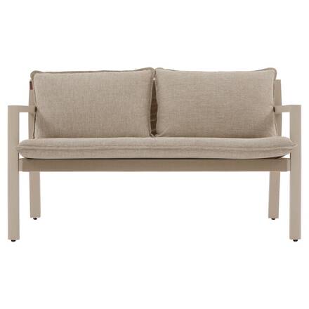 Conjunto de jardim FLOVIA Argila 4 lugares - Alumínio tratado com epóxi, Texaline