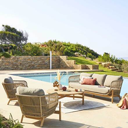 Conjunto de jardim DEONA Acácia 5 lugares - Acácia certificada FSC®