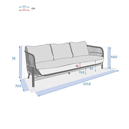 Conjunto de jardim DEONA Acácia 5 lugares - Acácia certificada FSC®