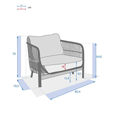 Conjunto de jardim DEONA Acácia 5 lugares - Acácia certificada FSC®
