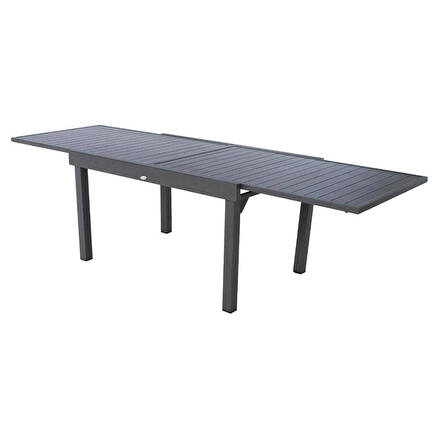 Conjunto de mesa de jardim extensível + 10 poltronas PIAZZA Grafite 10 lugares - Alumínio, ECP