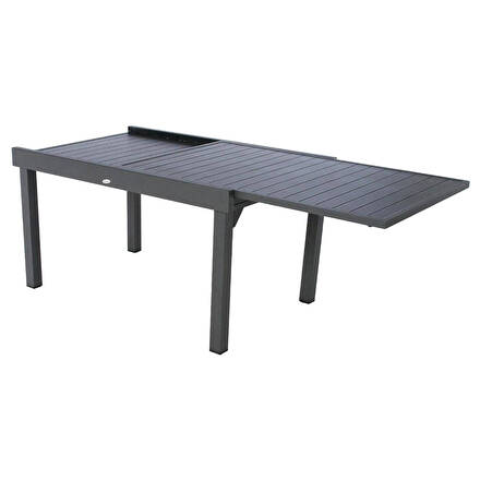 Conjunto de mesa de jardim extensível + 10 poltronas PIAZZA Grafite 10 lugares - Alumínio, ECP